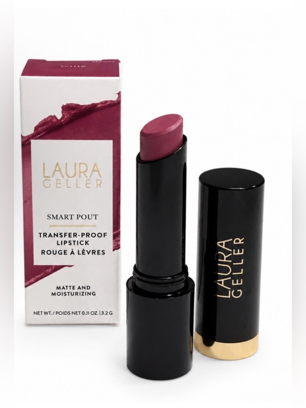 Laura Geller Smart Pout Transfer-Proof Lipstick — Deep Berry Plum